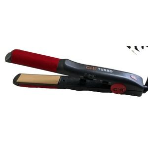 Chi Turbo GF1538 Black/Red Wired 35W Flat Iron Professional Hair Straightener